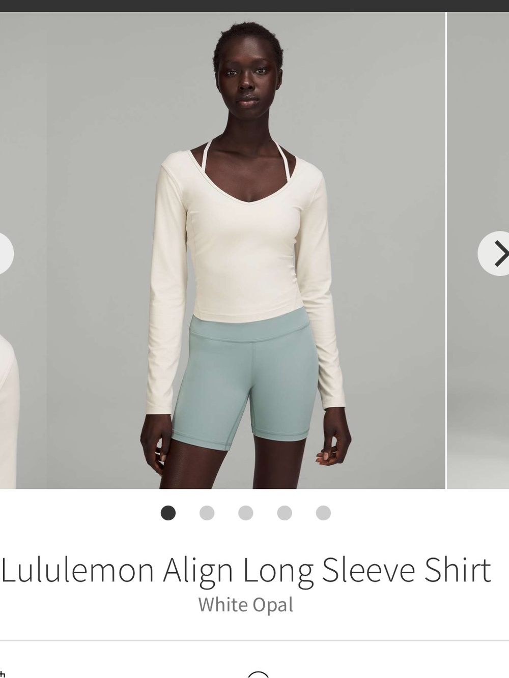 Lululemon Align Long Sleeve Shirt
White Opal. Size 6. EUC